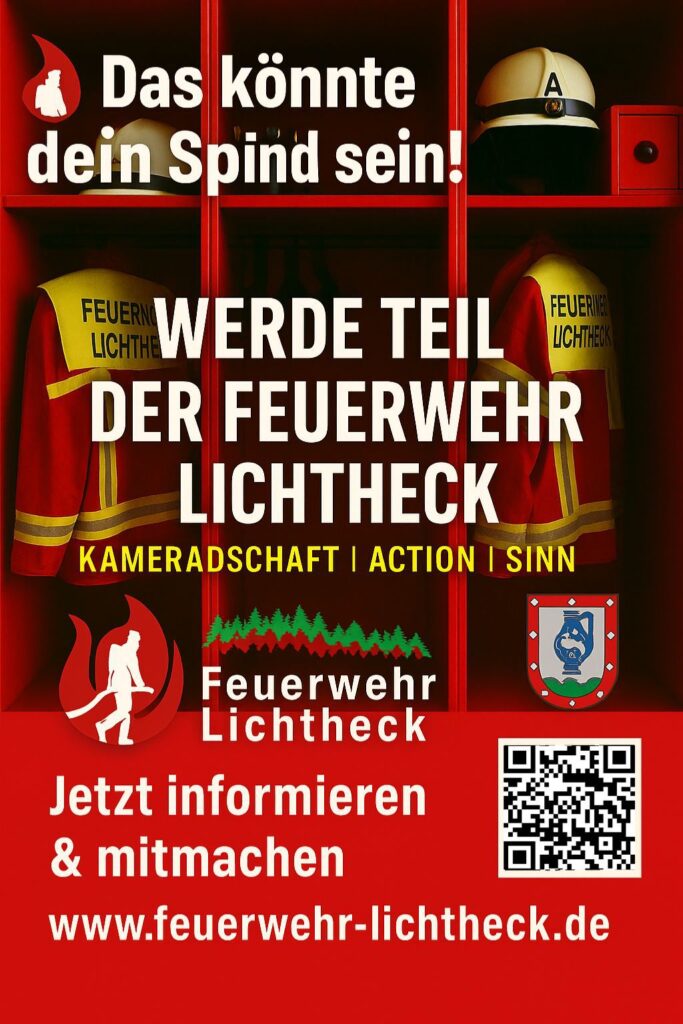 Das könnte dein Spind sein! Werde Teil der Feuerwehr Lichtheck.